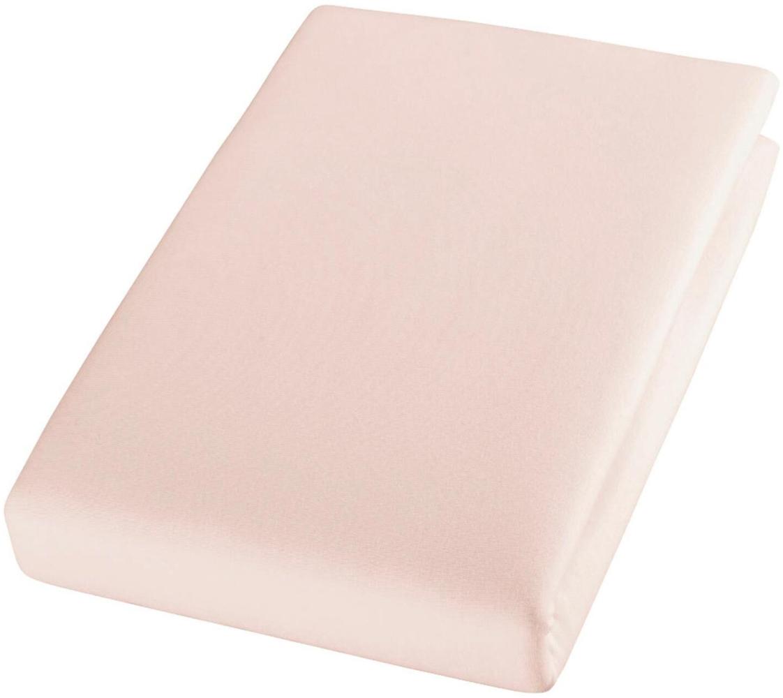 Cotonea Jersey Spannbettlaken aus Bio-Baumwolle | 90x220 - 100x220 cm | rosa Bild 1