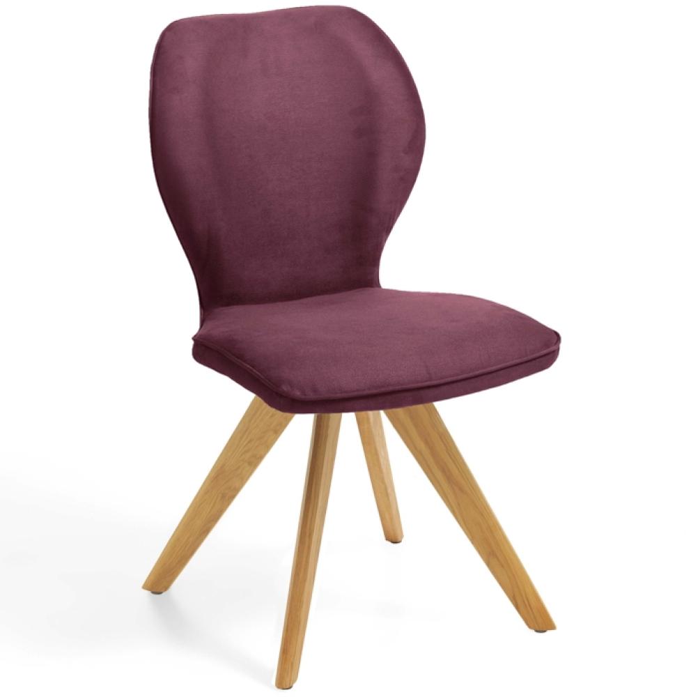 Niehoff Sitzmöbel Colorado Trend-Line Design-Stuhl Eichengestell - Polyester Nirvana rot Bild 1