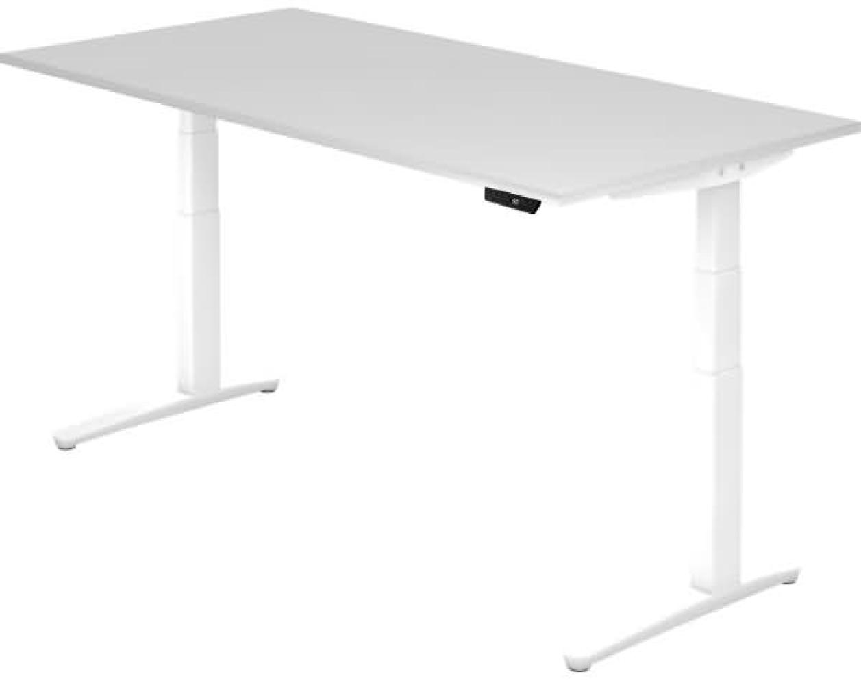 'XBHM2E' Sitz-Steh-Schreibtisch elektrisch 200x100cm Weiß Weiß Bild 1