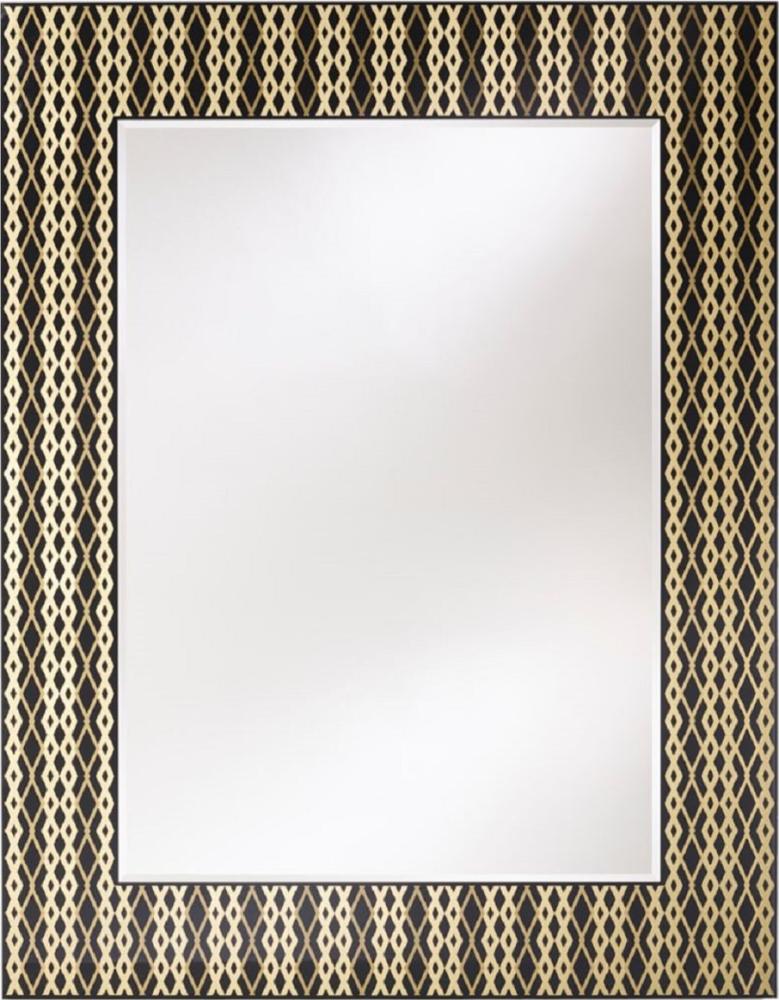 Casa Padrino Designer Wandspiegel Schwarz / Bronze / Gold 99 x H. 127 cm - Wohnzimmer Spiegel - Garderoben Spiegel - Luxus Qualität Bild 1