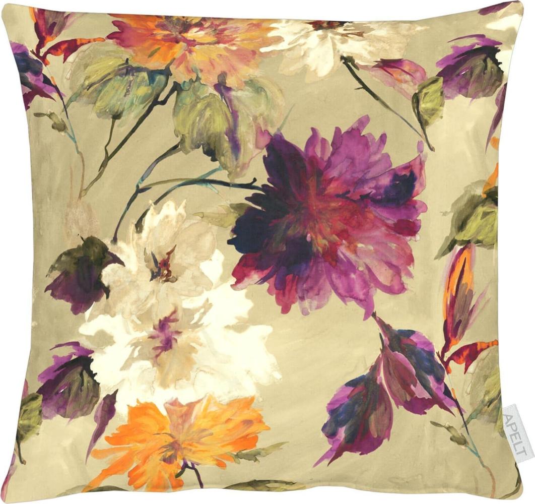 Apelt Dekokissenhülle Blüten 5600 | 40x40 cm | beige Bild 1