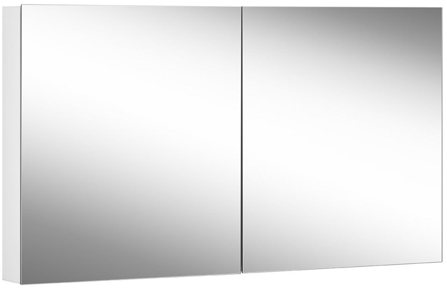 Schneider EASY Line Comfort Spiegelschrank, 2 Doppelspiegeltüren, 140x70x12cm, 177. 140, Ausführung: EU-Norm/Korpus weiss - 177. 140. 02. 02 Bild 1