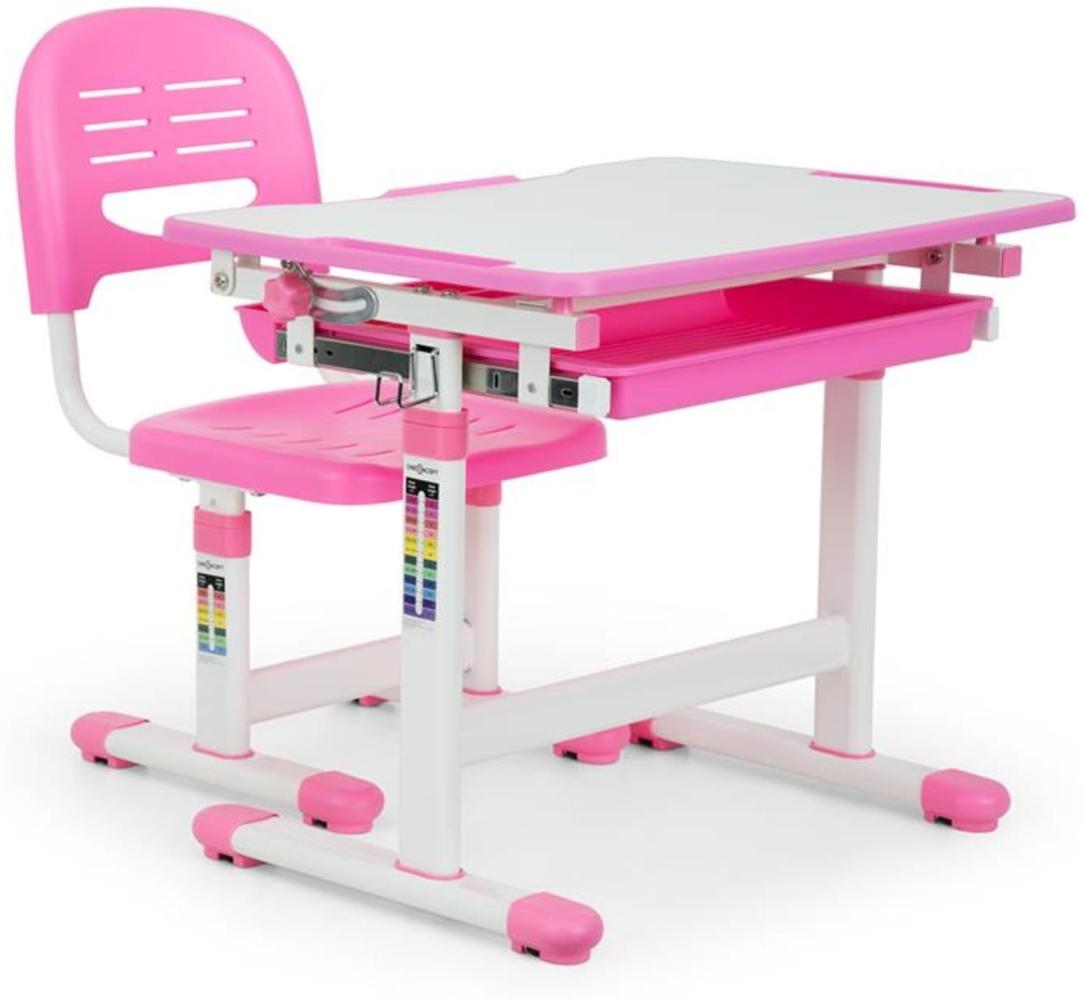Annika Kinderschreibtisch-Set 2tlg. Tisch Stuhl höhenverstellbar pink Pink Bild 1