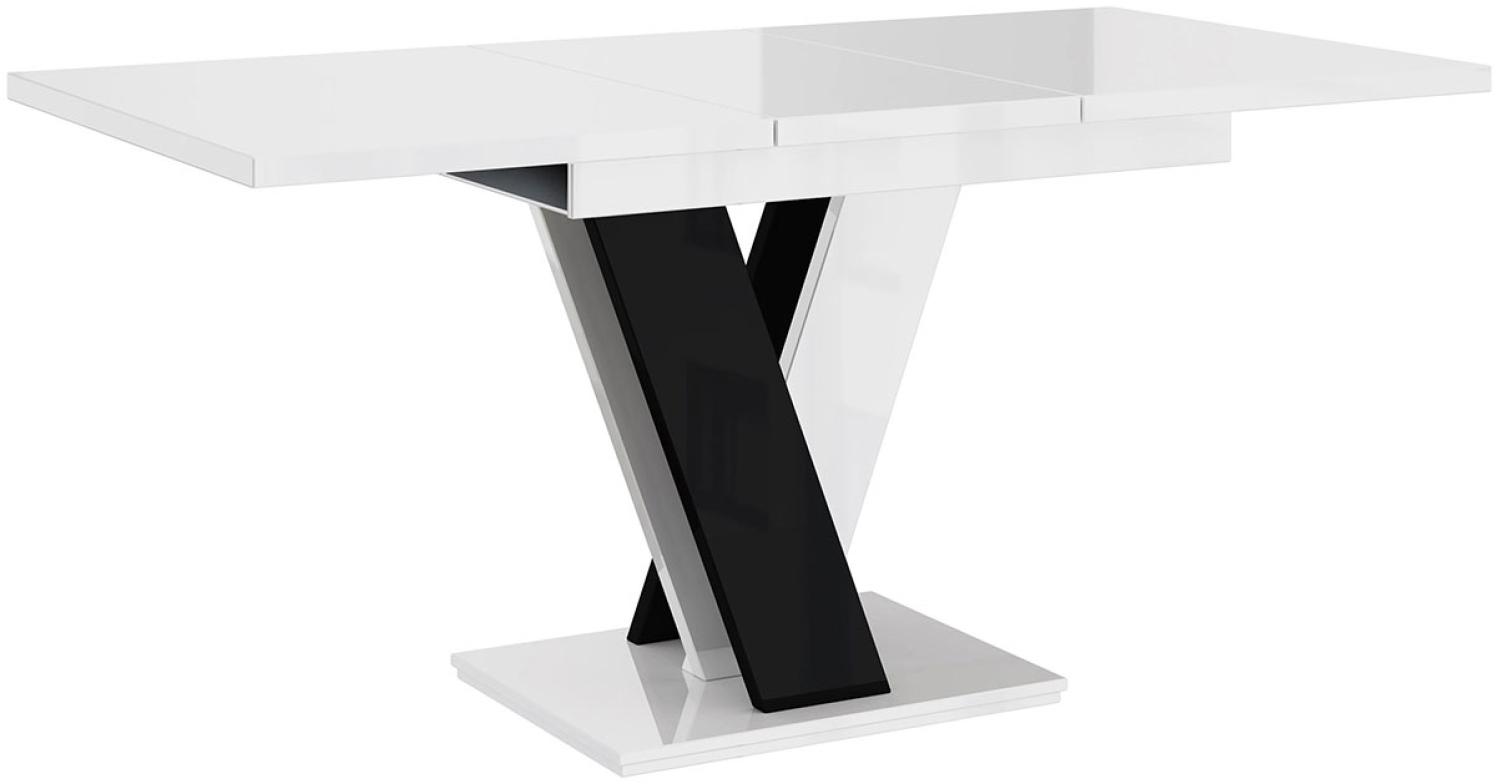 Tisch Atraks (Weiß Hochglanz/Schwarz Hochglanz) Bild 1