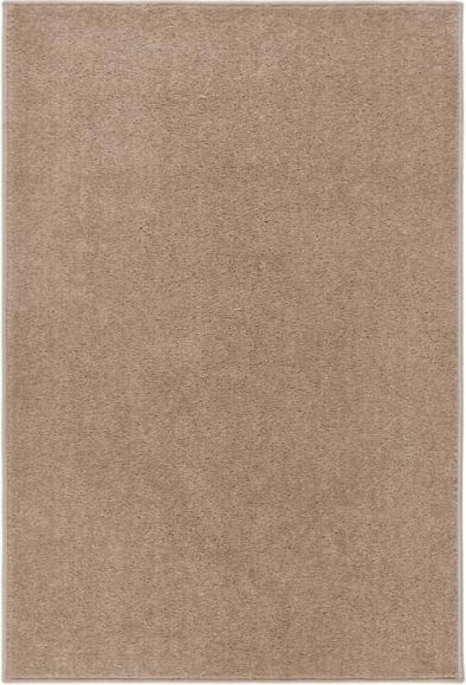 Teppich Kurzflor 160x230 cm Braun Bild 1