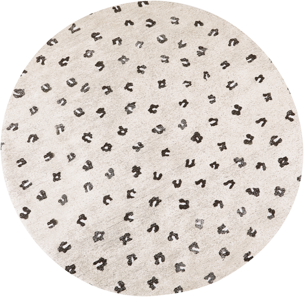 Teppich Baumwolle hellbeige Tiermotiv ⌀ 140 cm AFIS Bild 1
