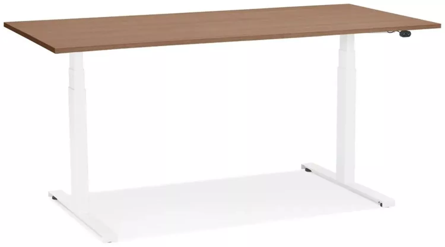 Kokoon Design Schreibtisch Droide Holz Wallnuss und Weiß 140 cm Bild 1