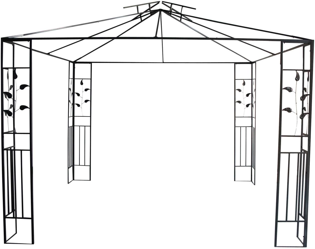 greemotion Pavillon-Gestell Livorno, Pavillon-Stahlgestell, 300 x 280 x 300 cm, eisengrau Bild 1