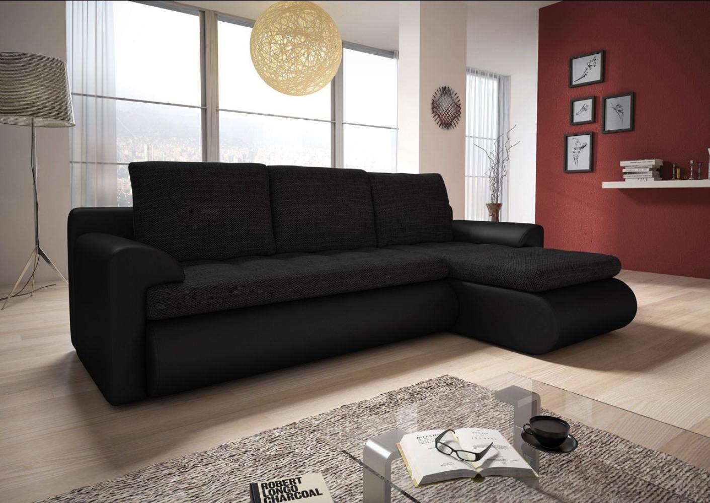 Sofnet Ecksofa Santi, mit Schlaffunktion und Bettkasten, L-Form Couch, Schlafsofa mit Wellenfeder, Bettsofa Bild 1