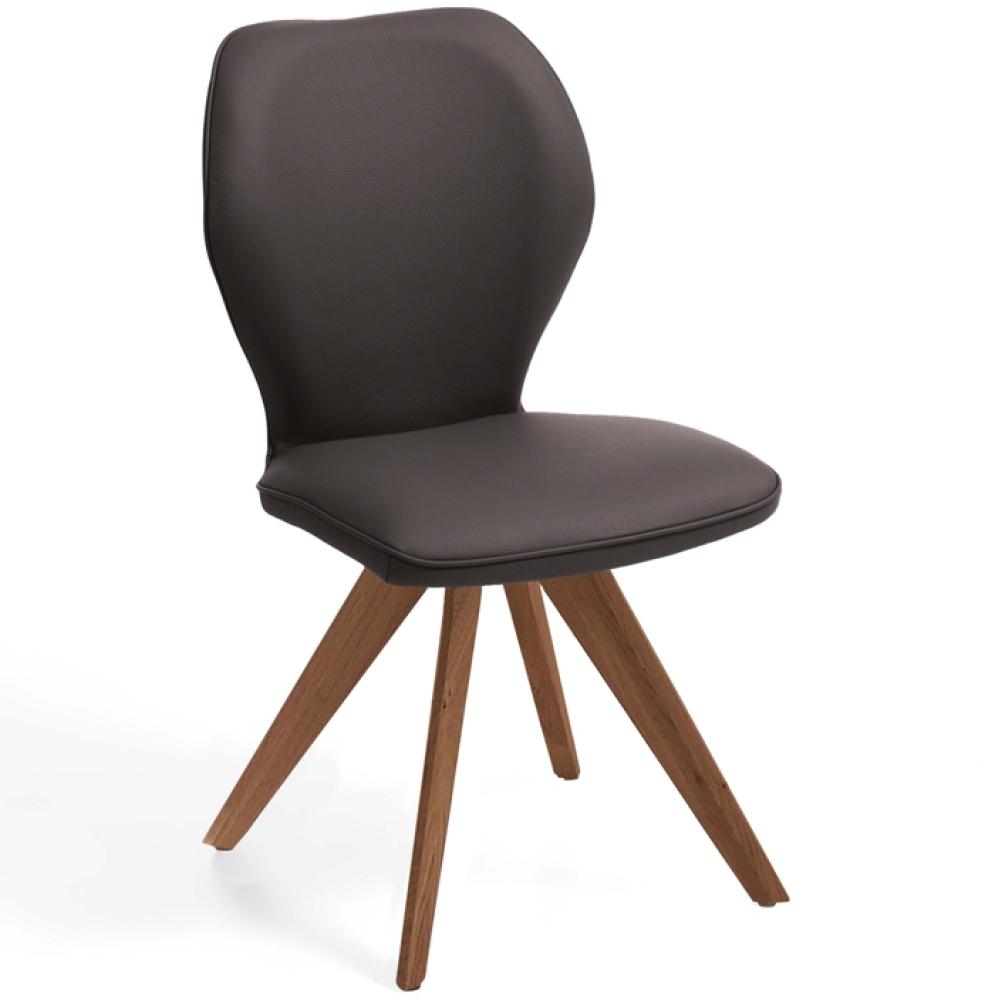 Niehoff Sitzmöbel Colorado Trend-Line Design-Stuhl Gestell Wild-Nussbaum - Leder Napoli mocca Bild 1