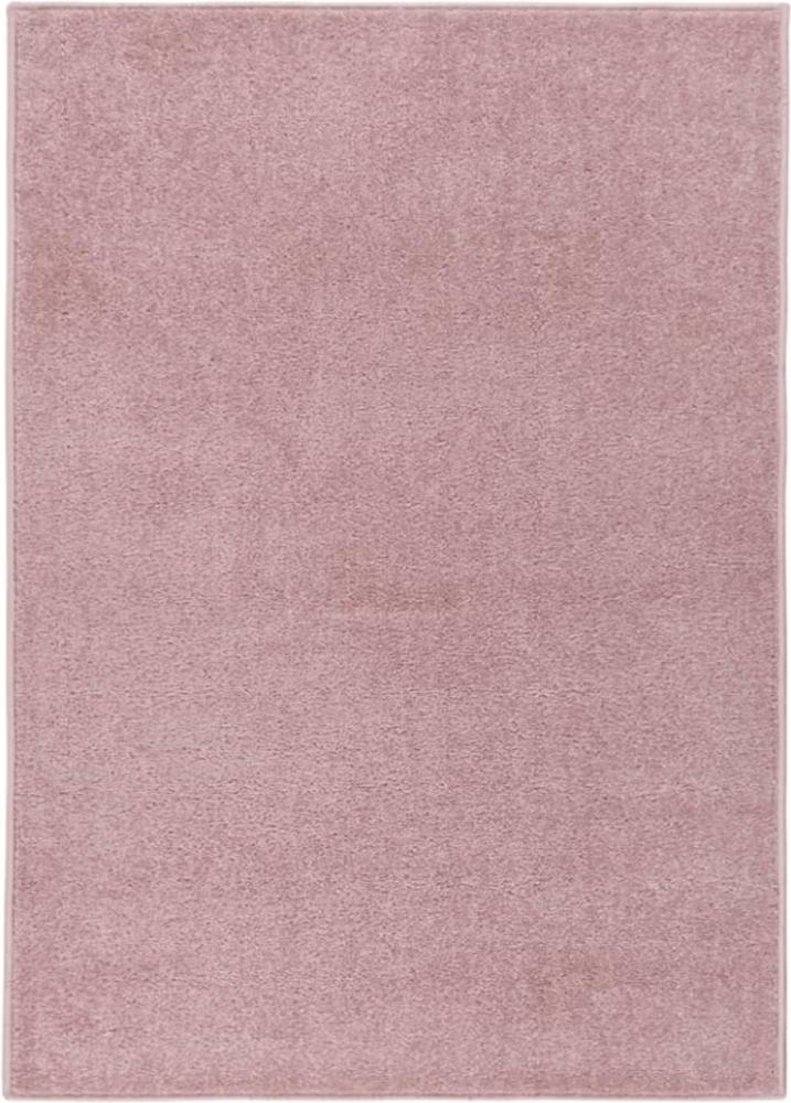 Teppich Kurzflor 120x170 cm Rosa Bild 1