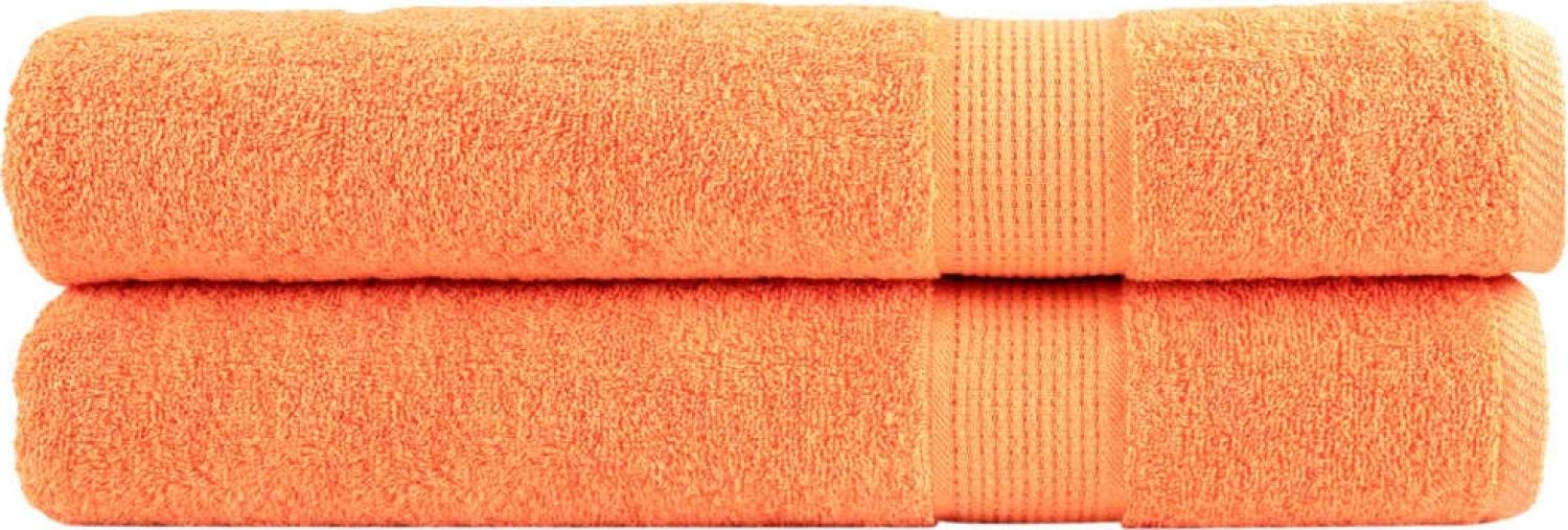 Premium-Handtücher 2 Stk. Orange 100x200 600g/m² 100% Baumwolle 137389 Bild 1