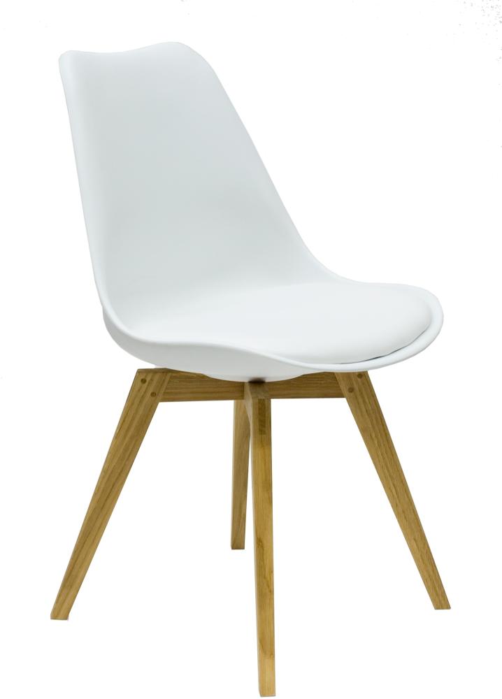 'Olbia' Stuhl, Weiß/Eiche Bild 1