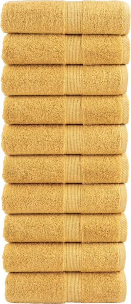 Premium-Waschlappen 10 Stk. Golden 30x30 cm 600 g/m² Baumwolle 137277 Bild 1