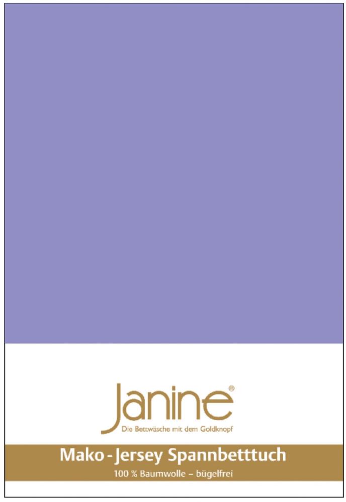 Janine Mako Jersey Spannbetttuch Bettlaken 90 x 190 cm - 100 x 200 cm OVP 5007 45 flieder Bild 1