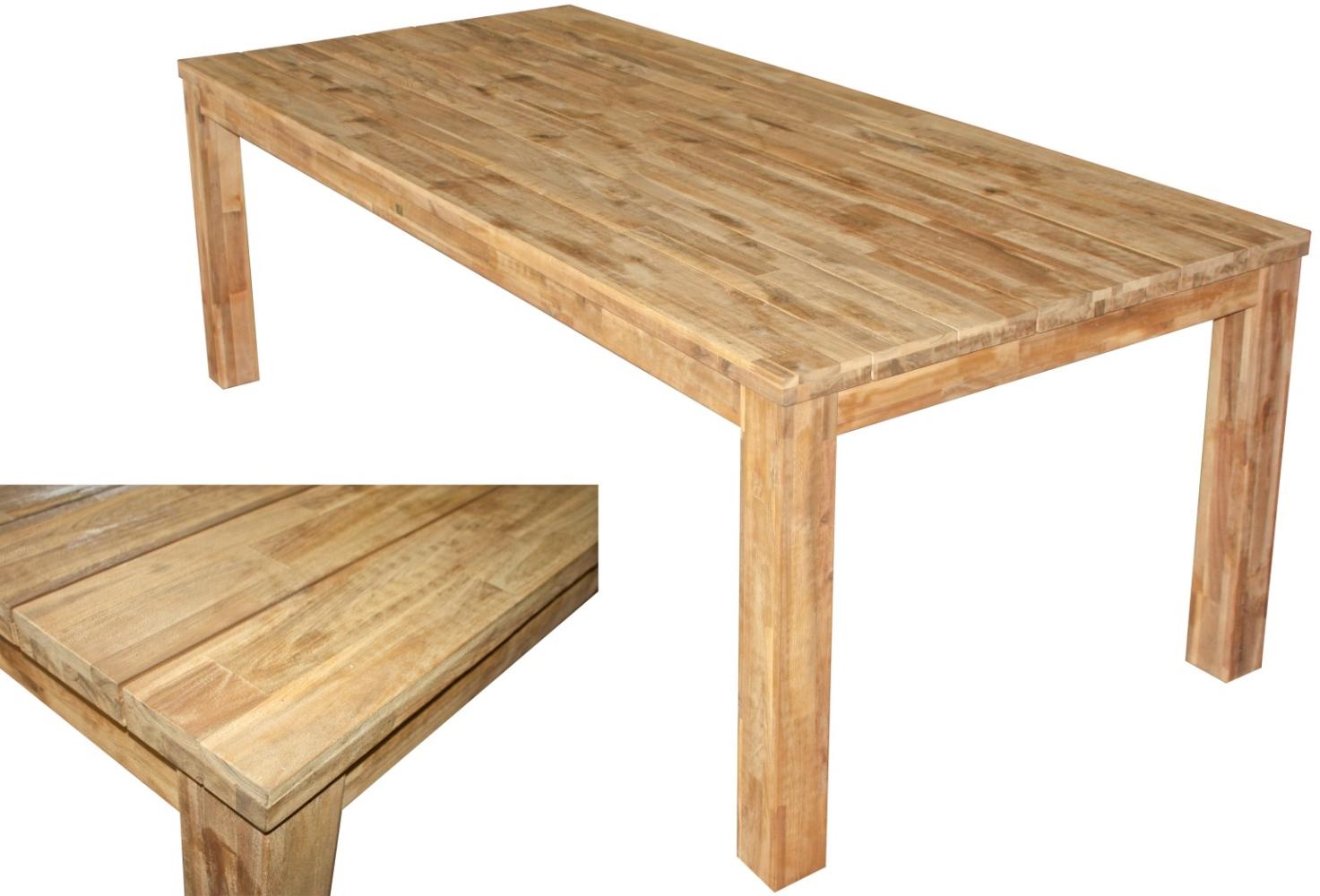 Tisch Pala aus Akazie Mangium FSC 100%, sandgestrahlt, geölt Bild 1