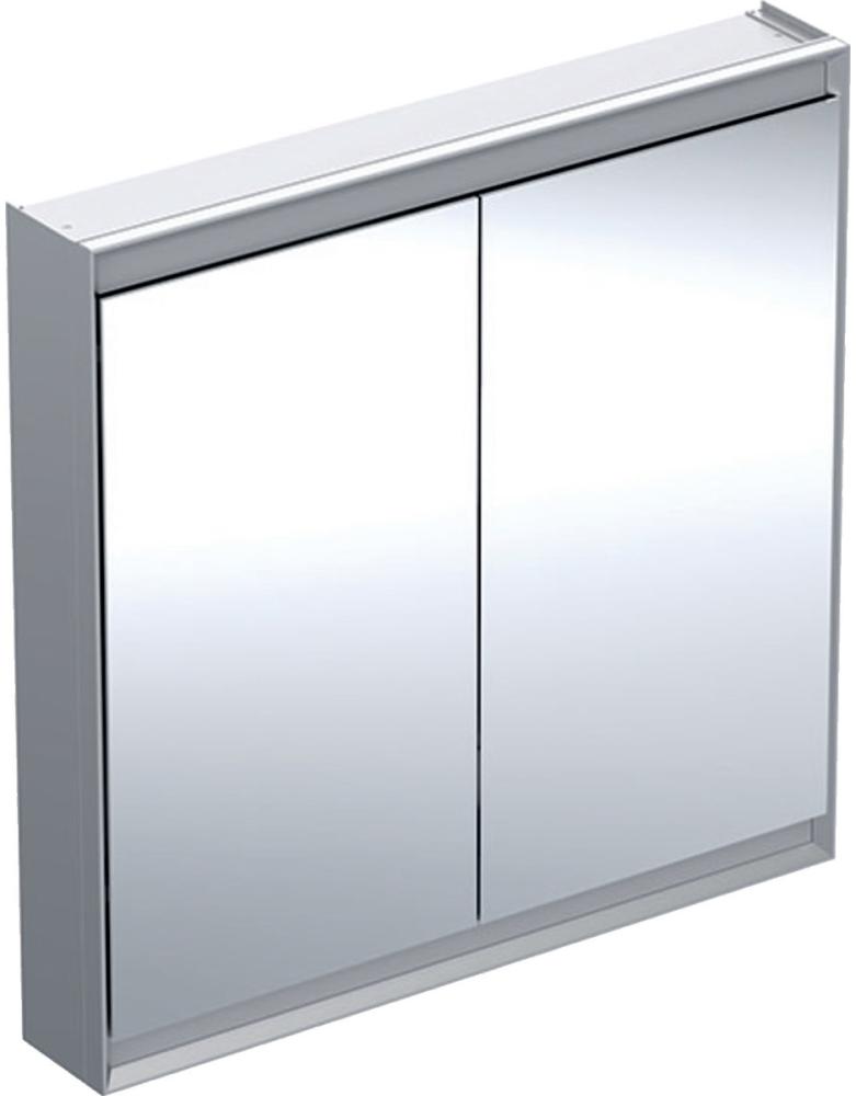 Geberit ONE Spiegelschrank mit ComfortLight, 2 Türen, Aufputzmontage, 90x90x15cm, 505. 813. 00, Farbe: Aluminium eloxiert - 505. 813. 00. 1 Bild 1