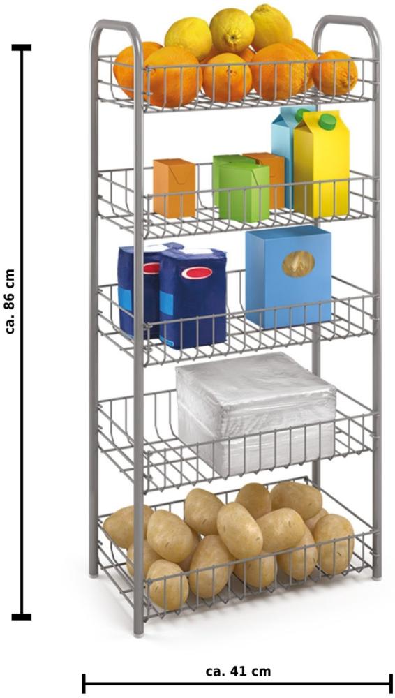Allzweckregal für Küche & Bad 5 Etagen Bild 1
