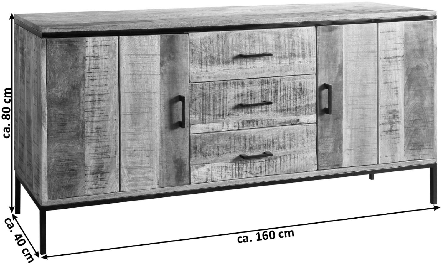 Sideboard Kommode Mangoholz massiv 160 x 80 x 40 cm ARTA 3 523064 Bild 1
