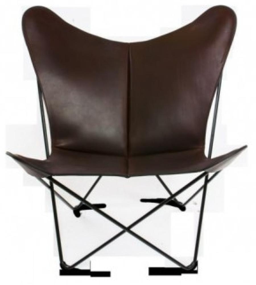 TRIFOLIUM Chair Stahl, schwarz pulverbeschichtet Mokka Bild 1