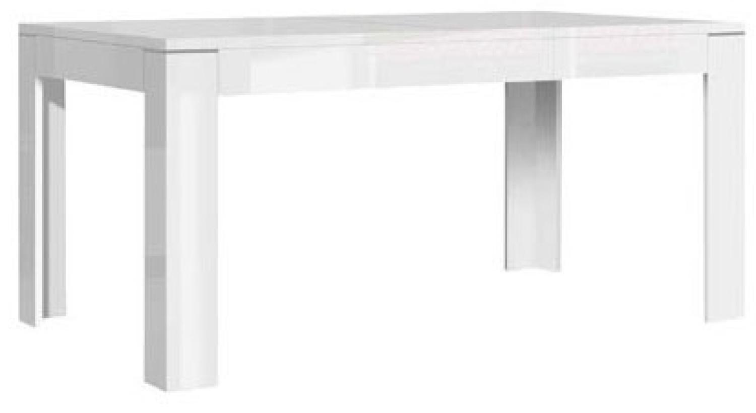 Esstisch Küchentisch Tisch Esszimmer ausziehbar 160-206x90cm weiß Hochglanz Bild 1