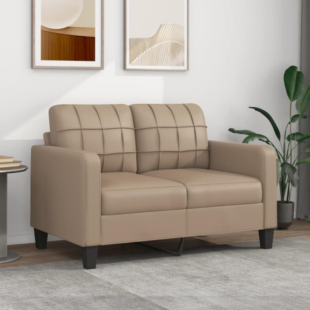 2-Sitzer-Sofa Cappuccino-Braun 120 cm Kunstleder (Farbe: Braun) Bild 1