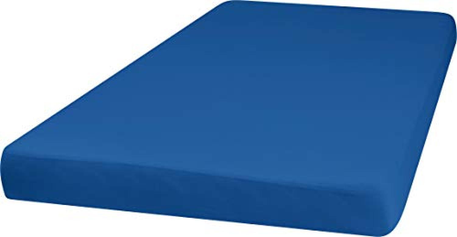 Playshoes Jersey-Spannbettlaken, 60 x 120 cm, blau Bild 1