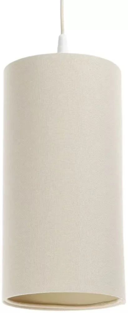 BPS Koncept 0T0-013-15w30 Hängeleuchte BOHO ELEGANT E27 1x40W natürliches Leinenstoff auf PVC-Kunststoff weiß H:102cm Ø15cm dimmbar Bild 1