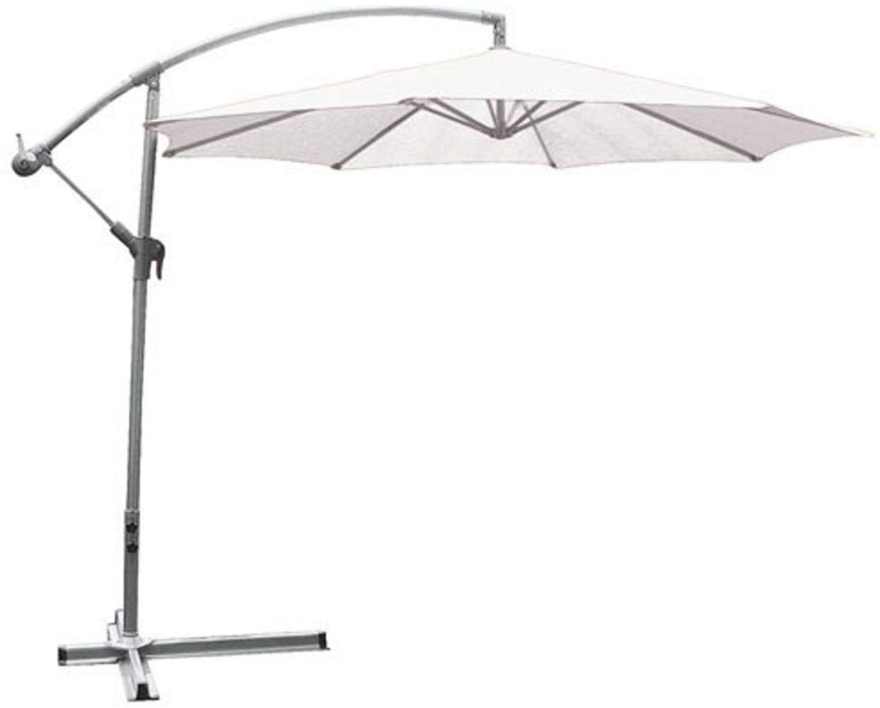 Deluxe-Ampelschirm weiss 3m Sonnenschirm Marktschirm Gartenschirm Schirm Bild 1