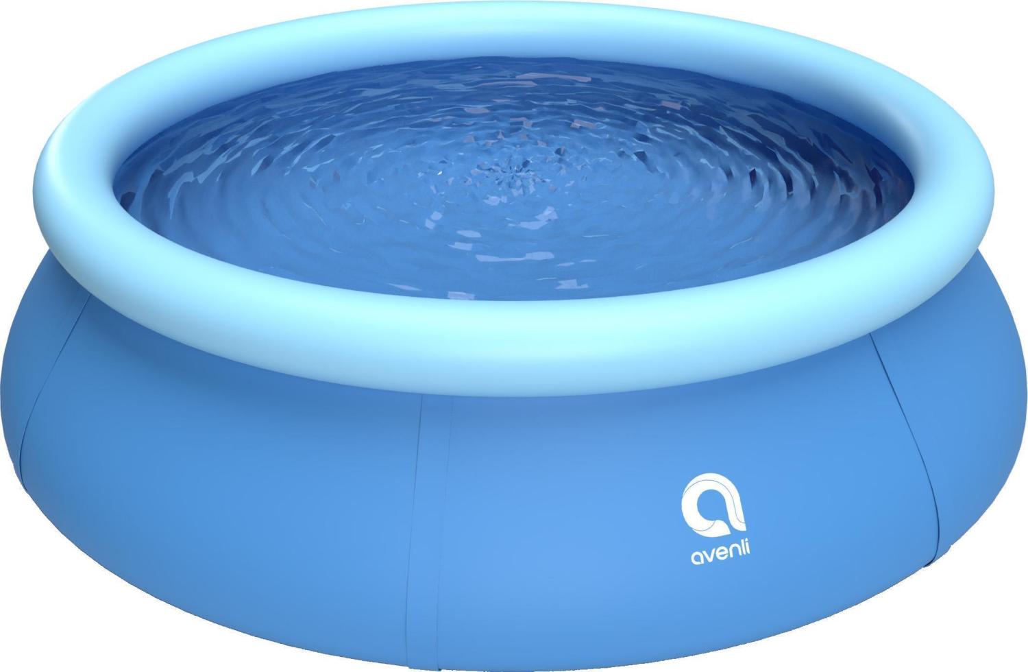 Avenli Prompt Set 240 x 63 cm Quick Up Pool, mit aufblasbarem Ring ohne Zubehör, blau Bild 1