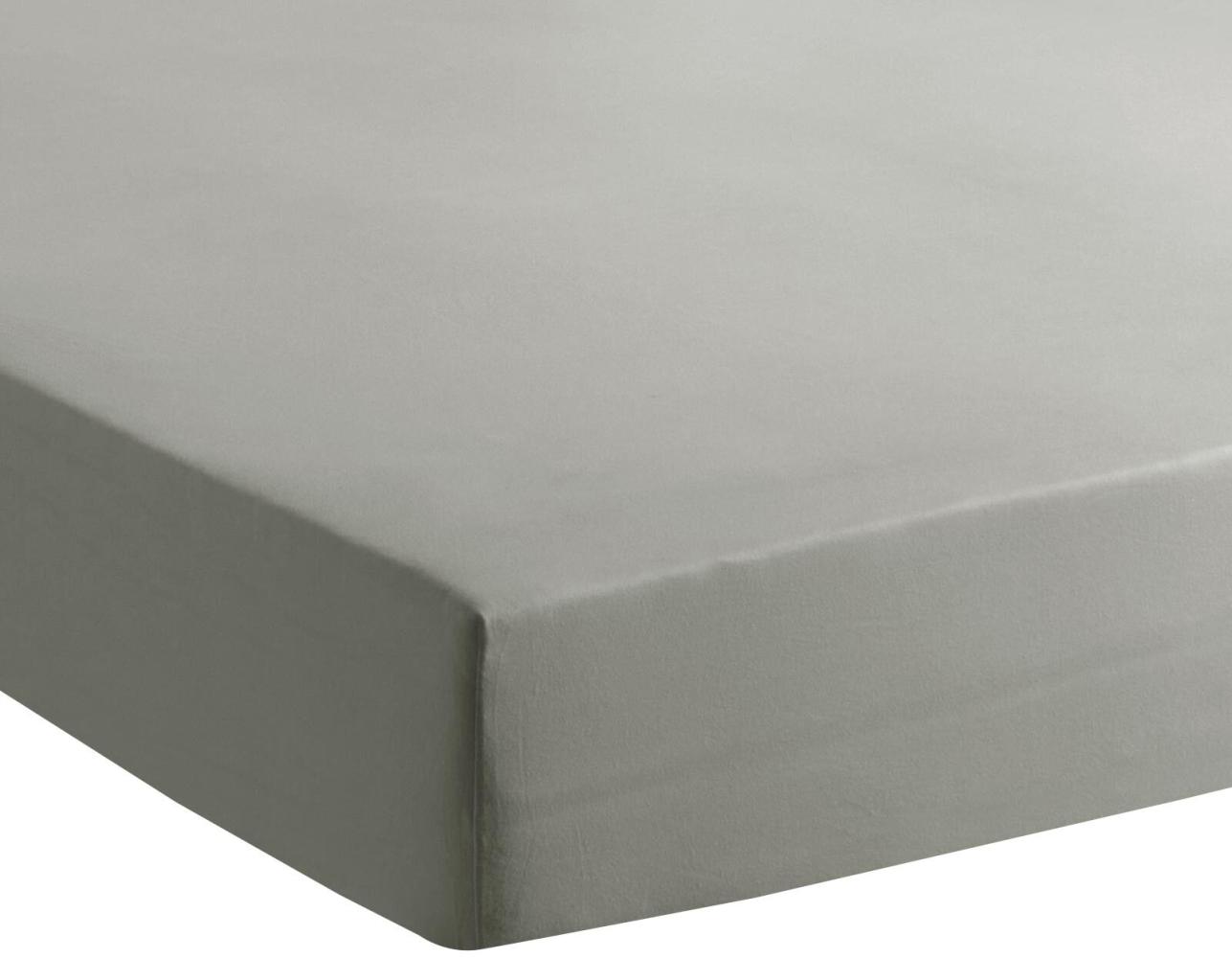 Traumschlaf 'Basic Single' Spannbettlaken, Jersey, grau, 90 x 200 - 100 x 200 cm Bild 1