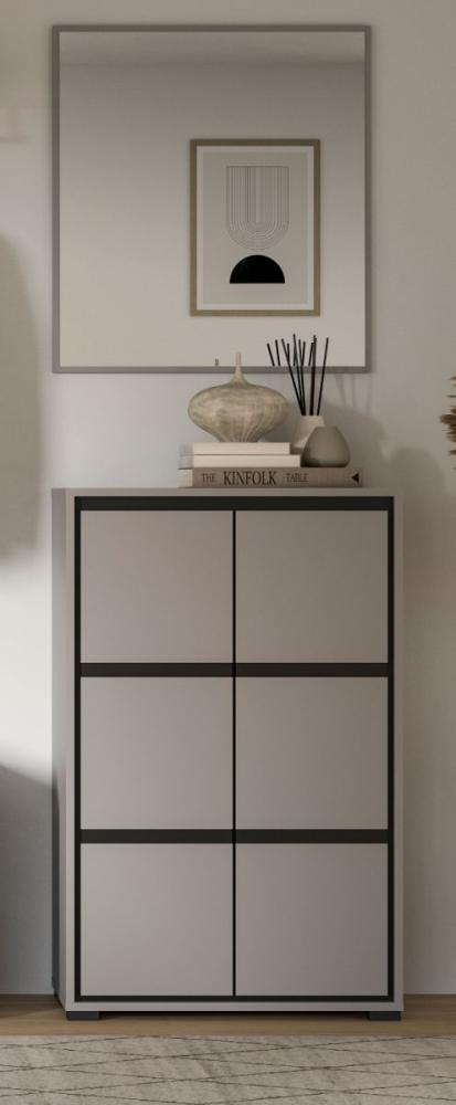 Garderobe Set 2-teilig Jaru in grau und schwarz 65 x 196 cm Bild 1