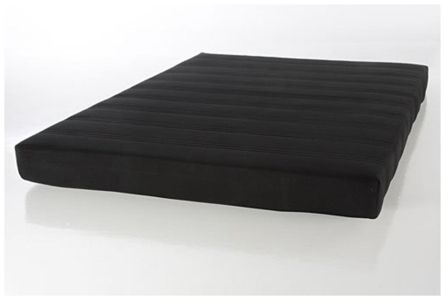 Rollflex 140 x 200 cm schwarz Federkernmatratze gerollt mit Bezugsstoff Bild 1