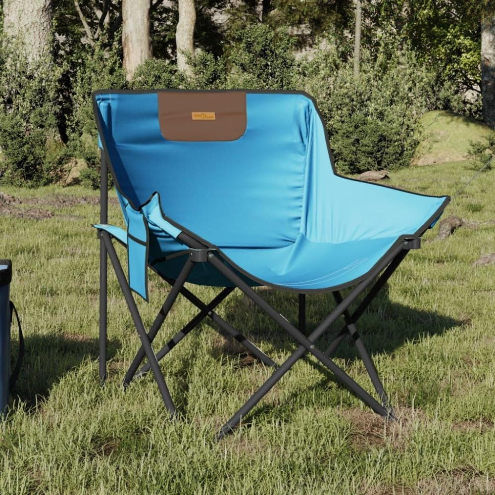 Campingstühle 2 Stk. mit Tasche Klappbar Hellblau 366553 Bild 1