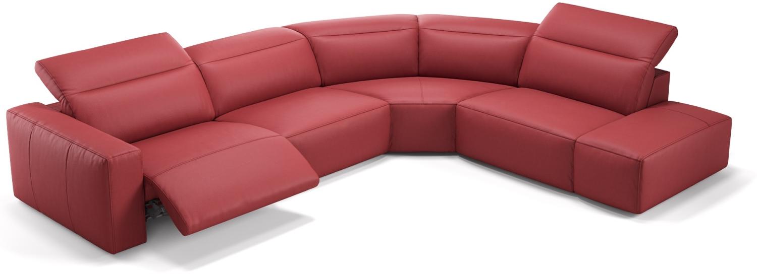 Sofanella Sofalandschaft LENOLA Ledercouch Echtleder Big Sofa in Rot M: 322 Breite x 109 Tiefe Bild 1