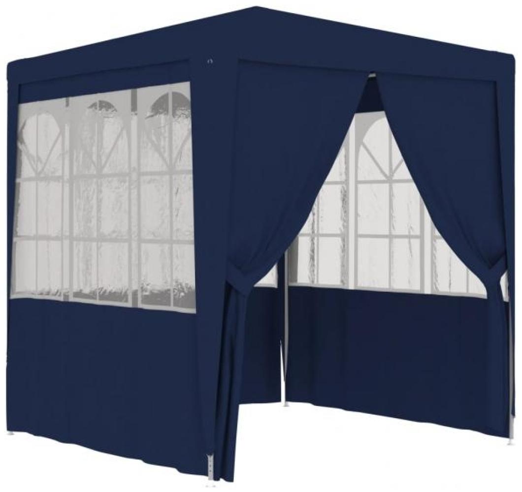 Profi-Partyzelt mit Seitenwänden 2×2m Blau 90 g/m² Bild 1