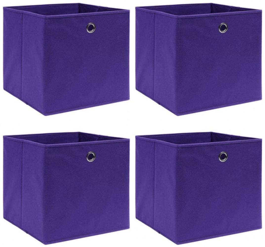 Aufbewahrungsboxen 4 Stk. Vliesstoff 28x28x28 cm Violett Bild 1