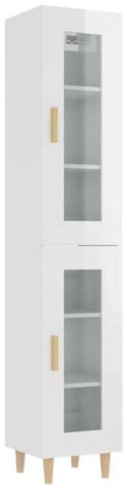 Highboard Hochglanz-Weiß 34,5x34x180 cm Holzwerkstoff [3115408] Bild 1