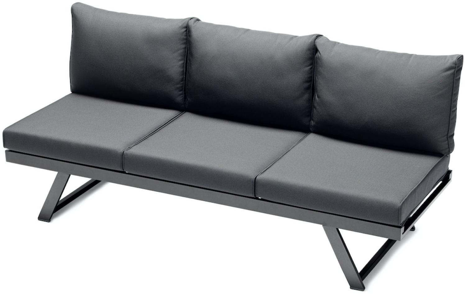 Sieger Auckland Lounge/Liege mit Polyesterbeschichtung, Aluminium Eisengrau 204 x 81 x 72 cm Bild 1