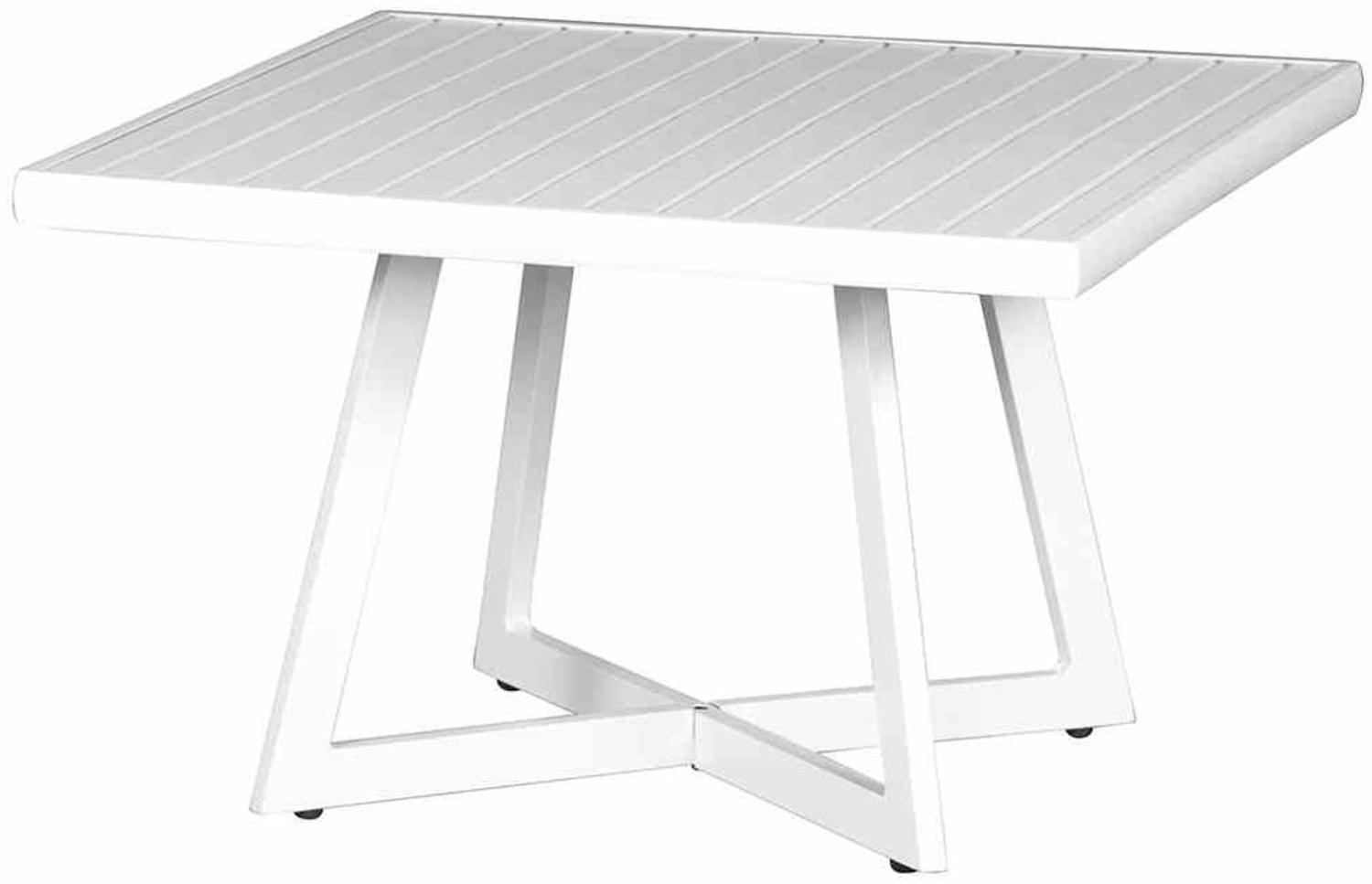 Alexis Lounge Tisch 70x70cm Aluminium matt-weiß Gartentisch Tresentisch Bartisch Bild 1