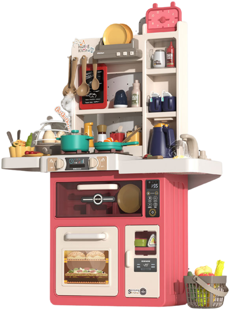 Coemo Kinderküche Jenny Spielküche mit viel Zubehör Farbe Rosa Bild 1