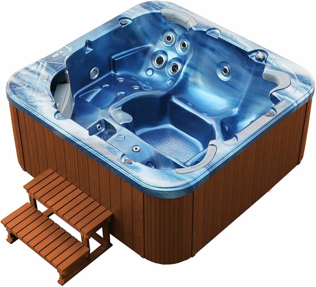 XXL Luxus SPA-LED Whirlpool SET 215x215 Farblicht Outdoor-Indoor Pool 5-Pers. b Bild 1