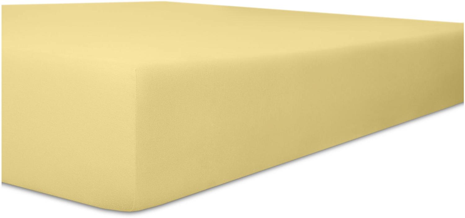 Kneer Nicky-Velour Spannbetttuch für Matratzen bis 22 cm Höhe Qualität 95 Farbe creme, Größe 90x200 Bild 1