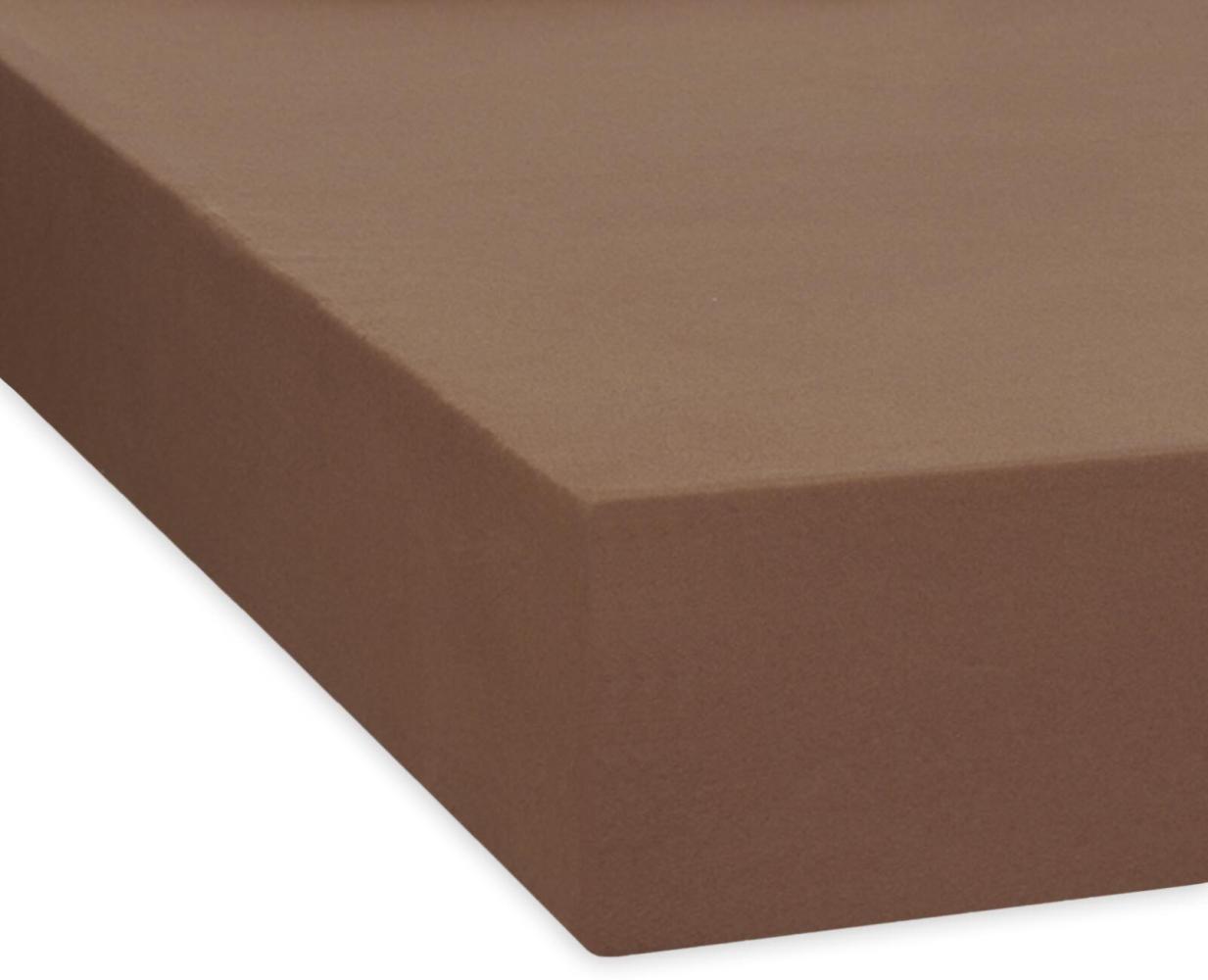 Traumschlaf Feinbiber Boxspring Spannbetttuch | 160x200 cm | mocca Bild 1