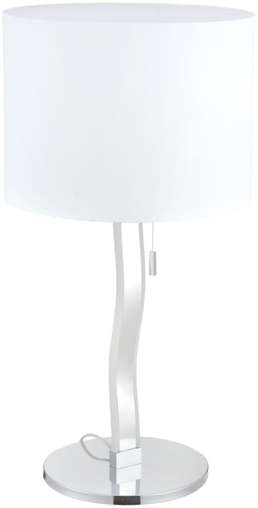 Tischleuchte chrom weiss Näve Aurelia E27 mit LED Lichtband 486lm Bild 1