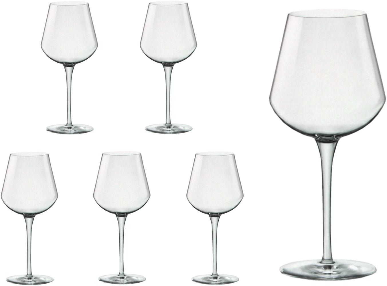 6er Set Weingläser Small inAlto 38 cl aus erstklassigem Kristallglas, bessere Bruchfestigkeit, filigranes Design Bild 1