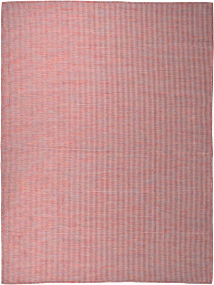 Outdoor-Teppich Flachgewebe 120x170 cm Rot Bild 1
