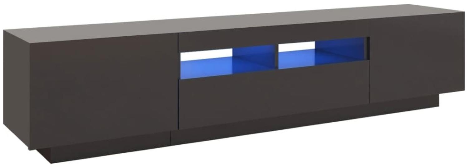 vidaXL TV-Schrank mit LED-Leuchten Grau 180x35x40 cm Bild 1
