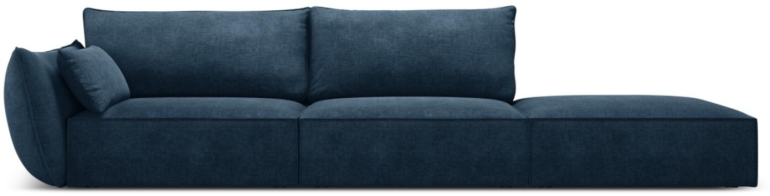 Micadoni 4-Sitzer Rechts Sofa Kaelle | Bezug Royal Blue | Beinfarbe Black Plastic Bild 1