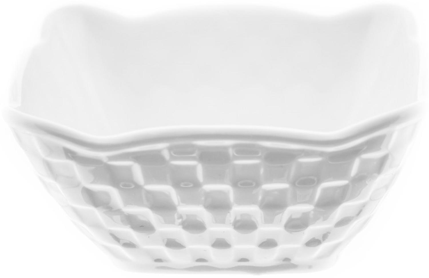 Almina 6er Snackschalen-Set aus Porzellan Servierschale mit Muster Weiß 200 ml Motiv 4 Bild 1